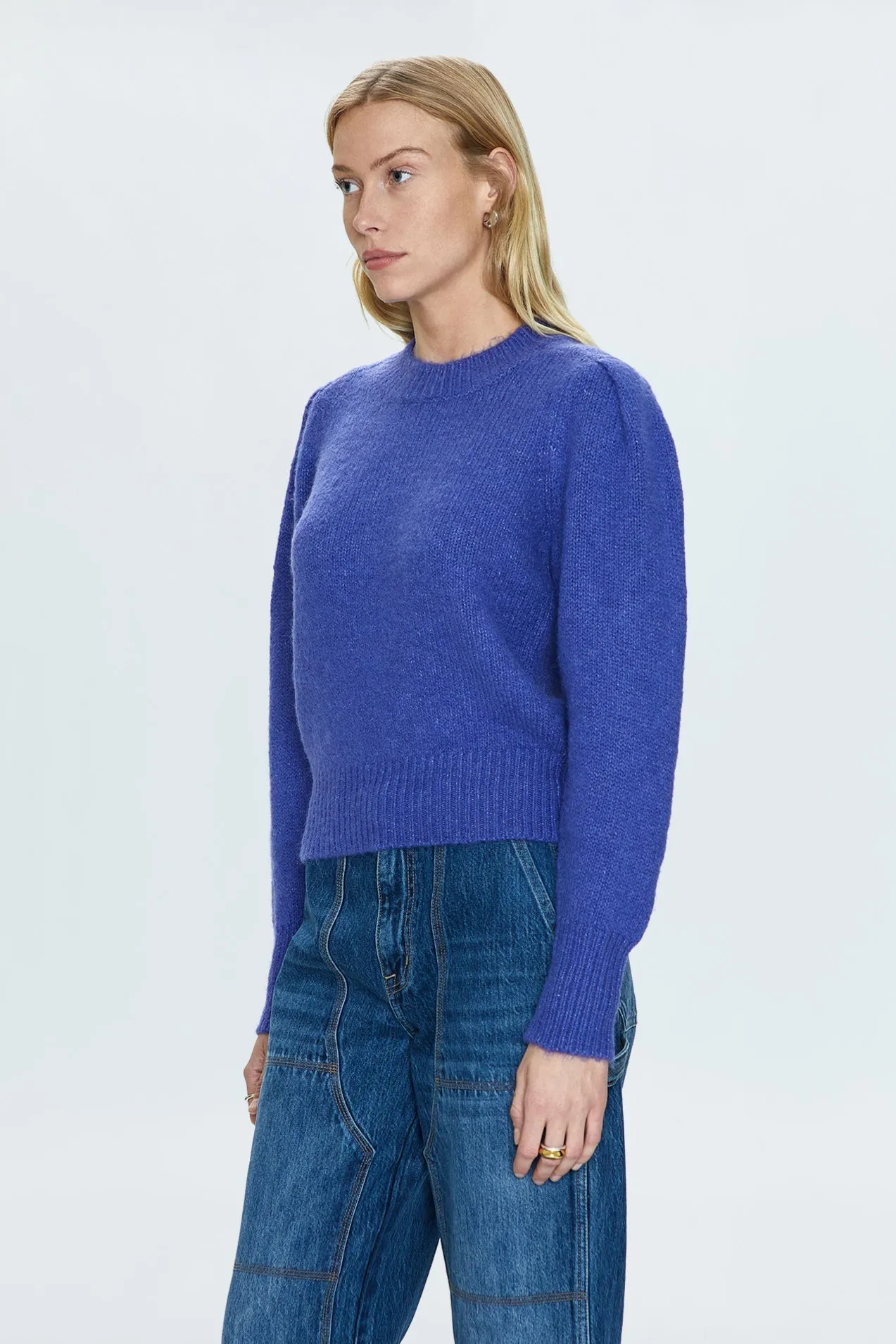 PISTOLA COLETTE PUFF SLEEVE SWEATER - PERIWINKLE