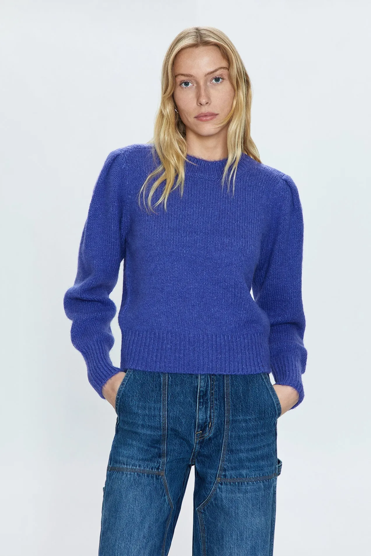 PISTOLA COLETTE PUFF SLEEVE SWEATER - PERIWINKLE