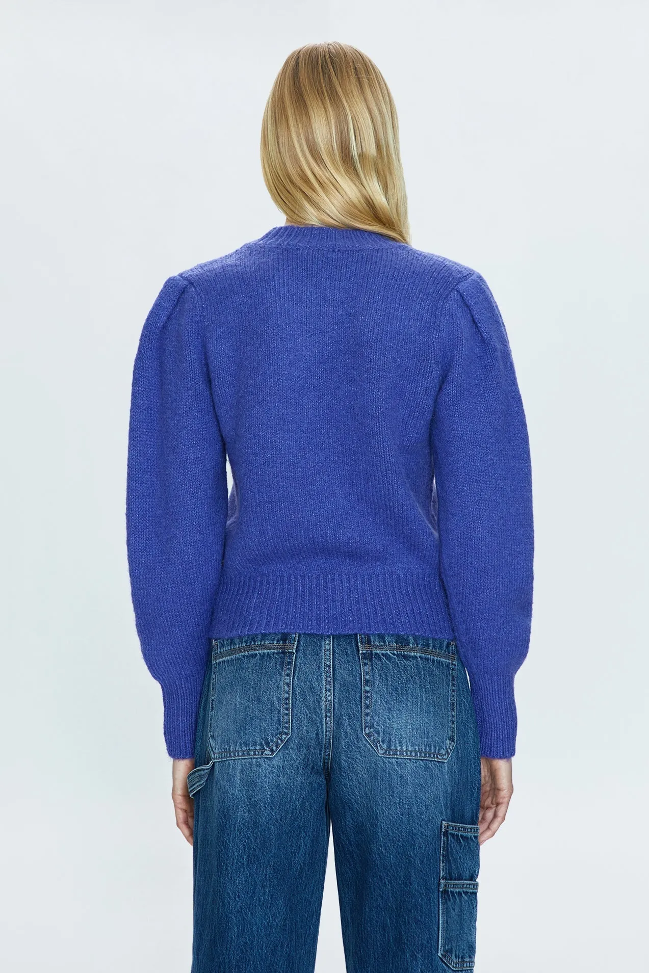 PISTOLA COLETTE PUFF SLEEVE SWEATER - PERIWINKLE