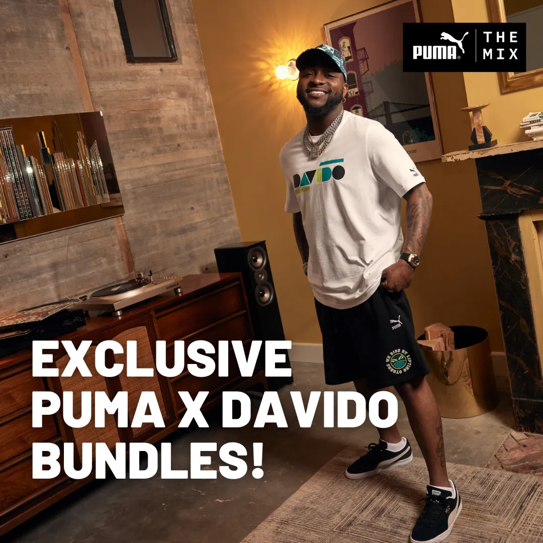 PUMA x Davido Bundle: Logo Tee, Shorts   BB Cap