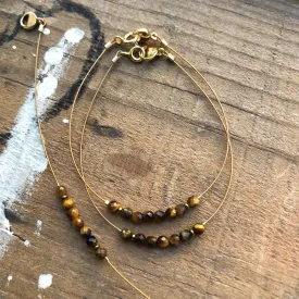 "Columbia" Tiger Eye Gemstone Minimalist Bracelet