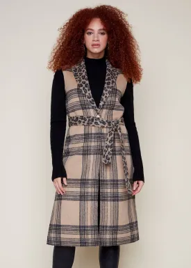 Renuar Reversible Vest with Belt - Two-sided Fashion Outerwear