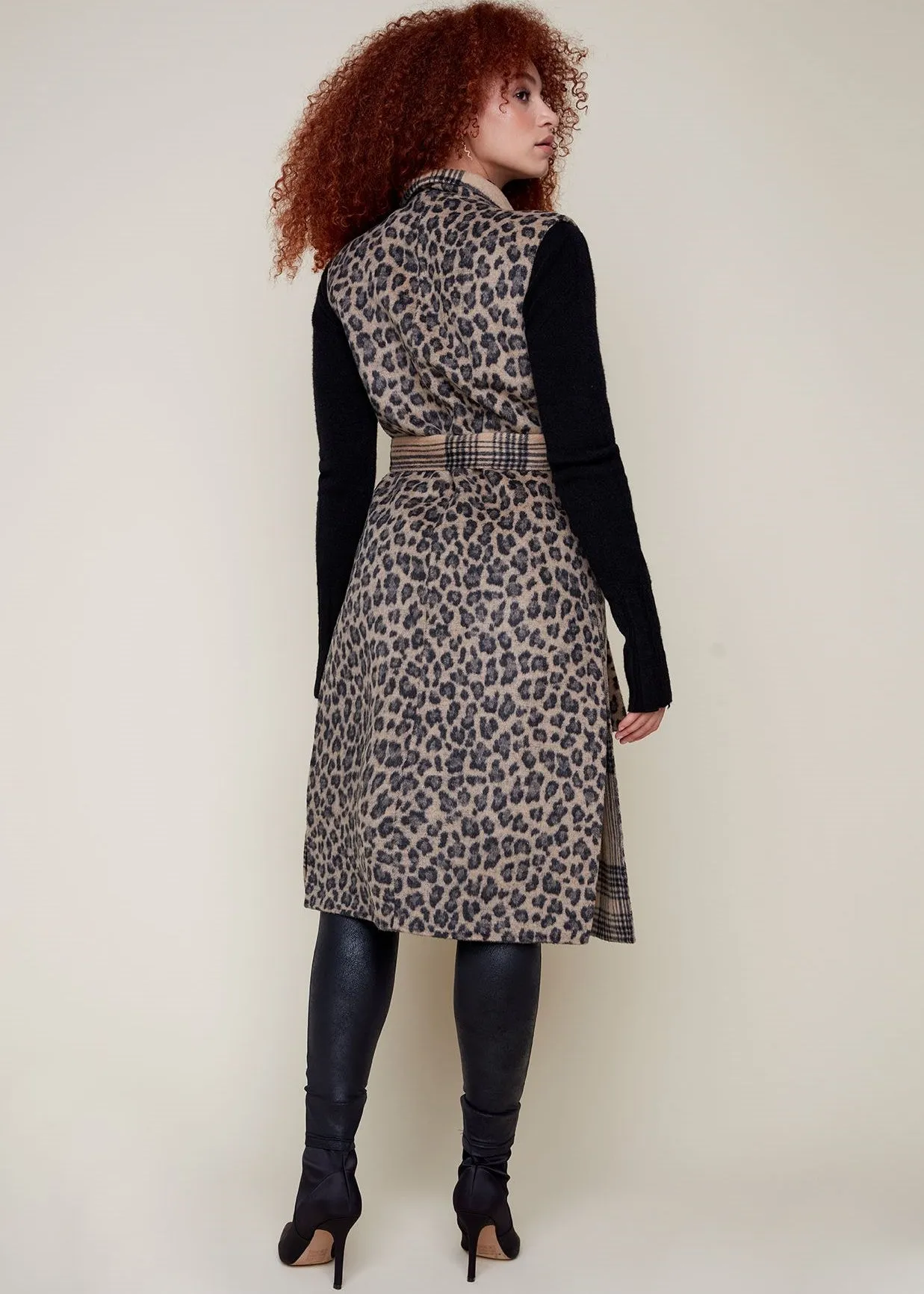 Renuar Reversible Vest with Belt - Two-sided Fashion Outerwear