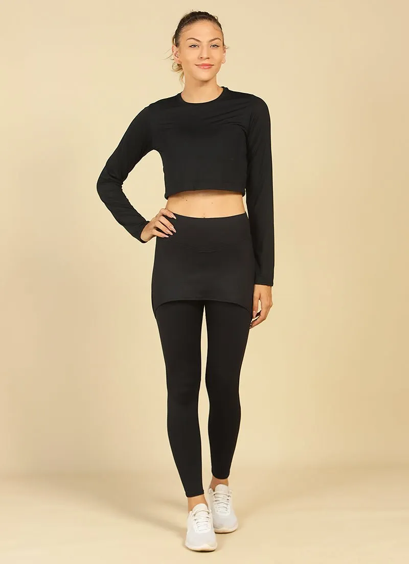 UV Pro Cropped (Black) UPF 50 