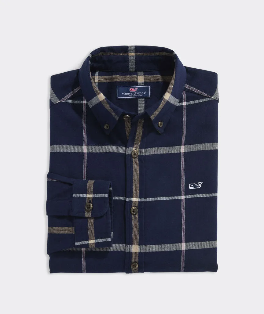 Vineyard Vines Flannel Plaid Shirt - Nautical Navy