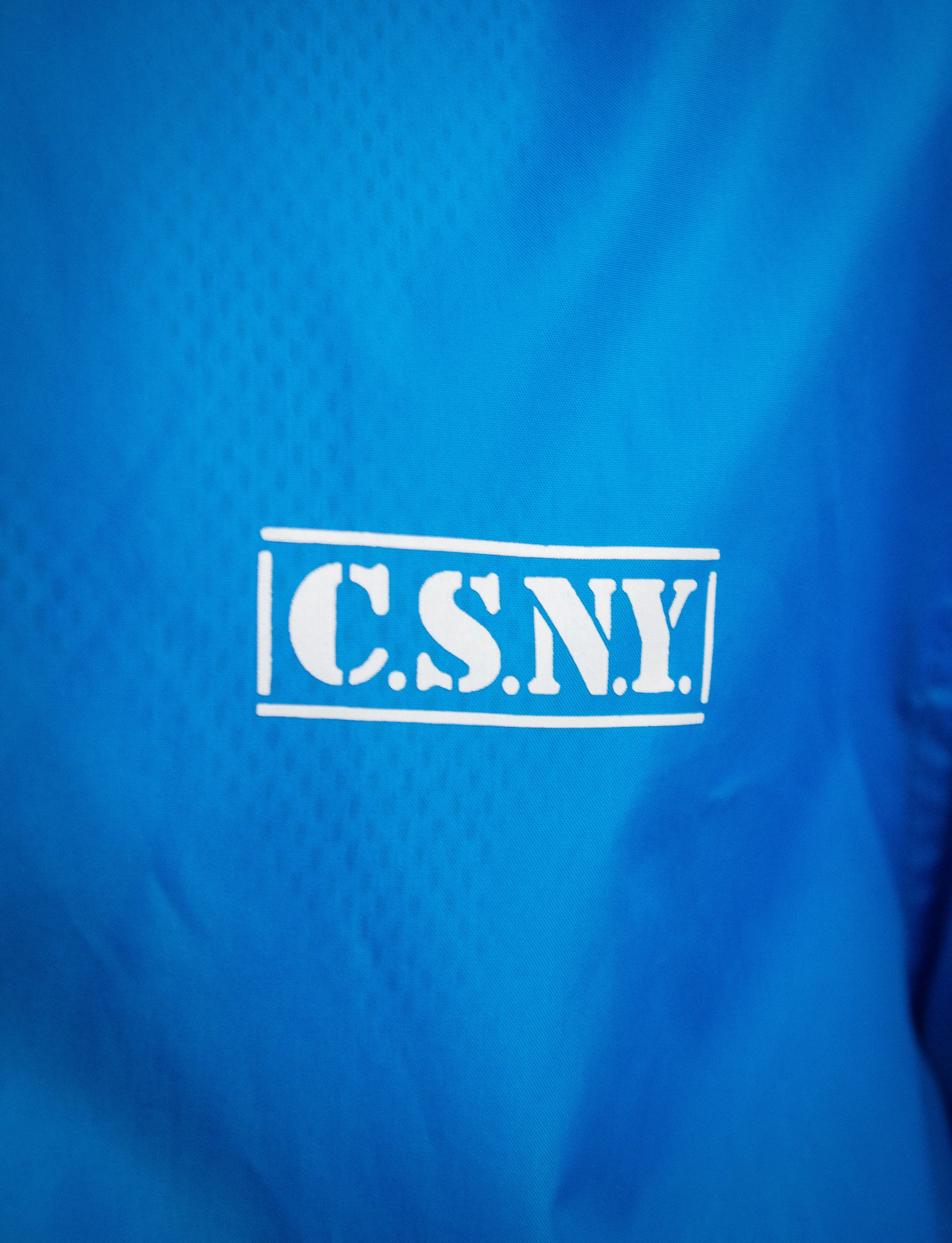 Vintage Crosby Stills Nash & Young World Tour Windbreaker Jacket 90s Blue Medium