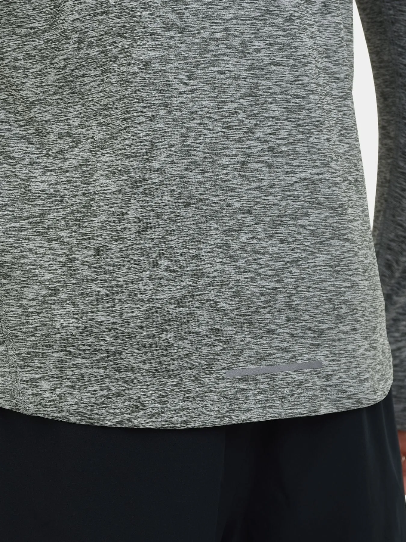 Warm-Up Thermal Long Sleeve Funnel Neck Top For Men With Brushed Inner Fabric, Thumbholes & Reflective Strips