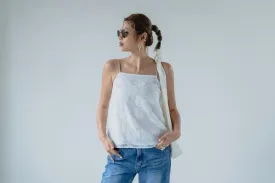 WHITE DAISY SILKY VEST ⭐️ *LAST ONE*